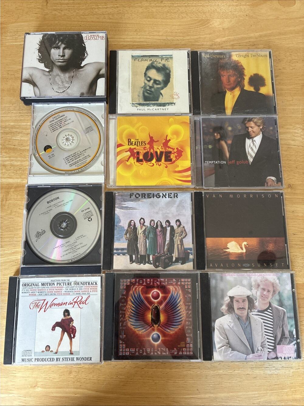 Lot of 12 Classic Rock CDs The Beatles The Doors Journey Eagles Foreigner Boston